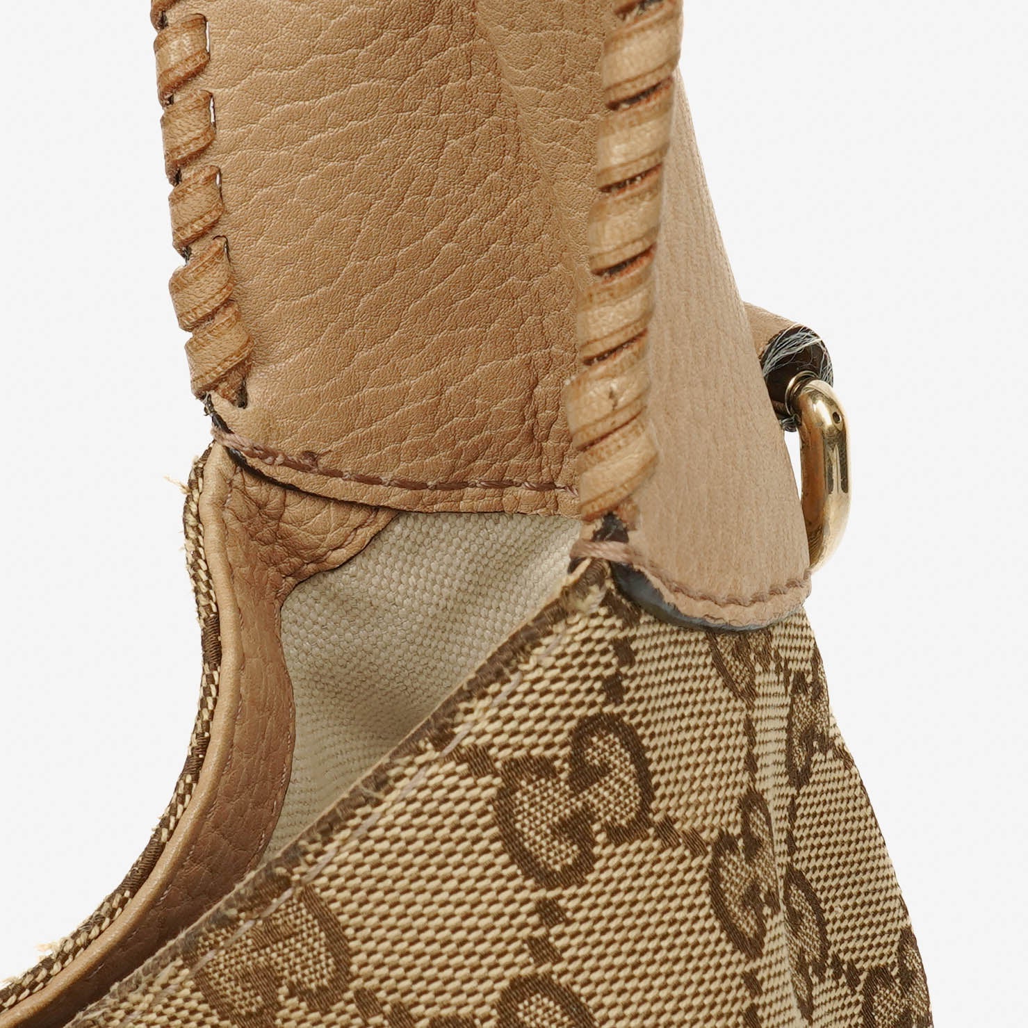Gucci New Jackie Hobo-Tasche aus beigem GG Canvas