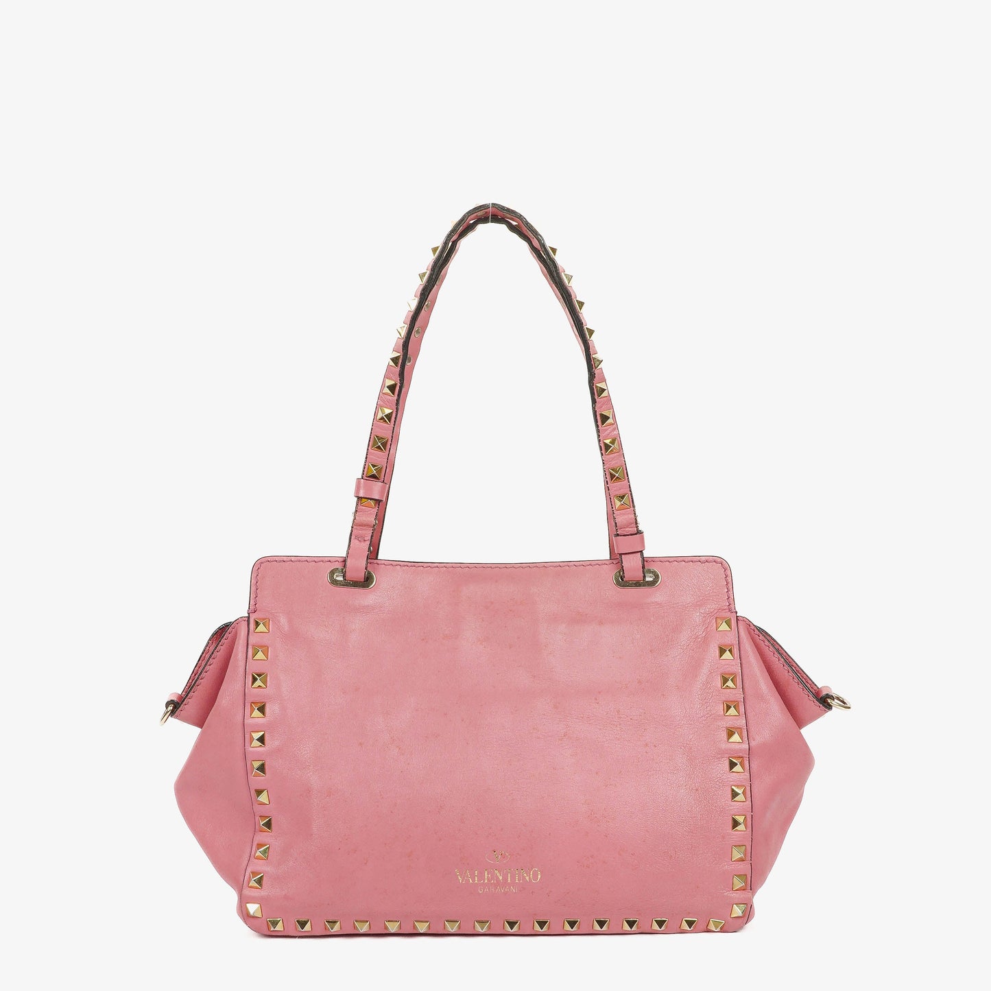Valentino Garavani Rockstud Kleine Trapez Tote-Tasche aus pinkem Leder