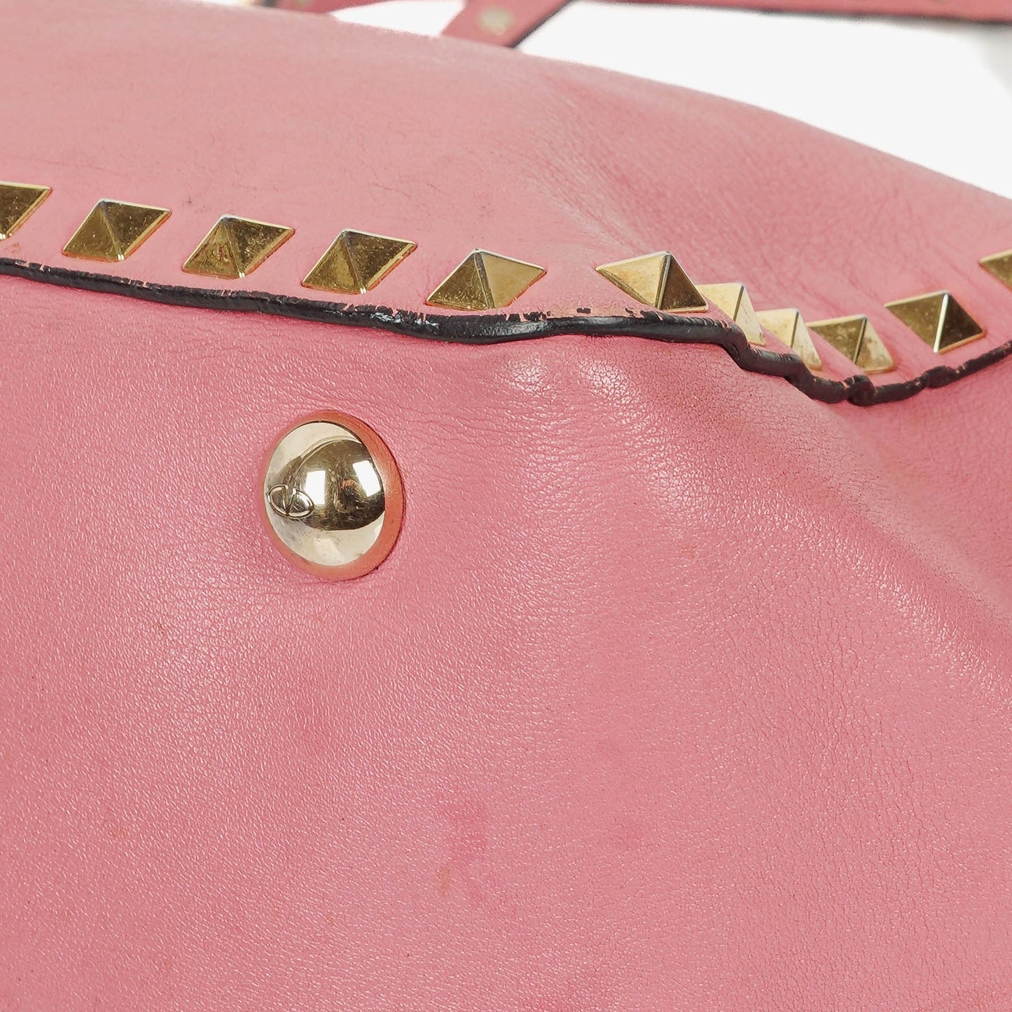 Valentino Garavani Rockstud Kleine Trapez Tote-Tasche aus pinkem Leder