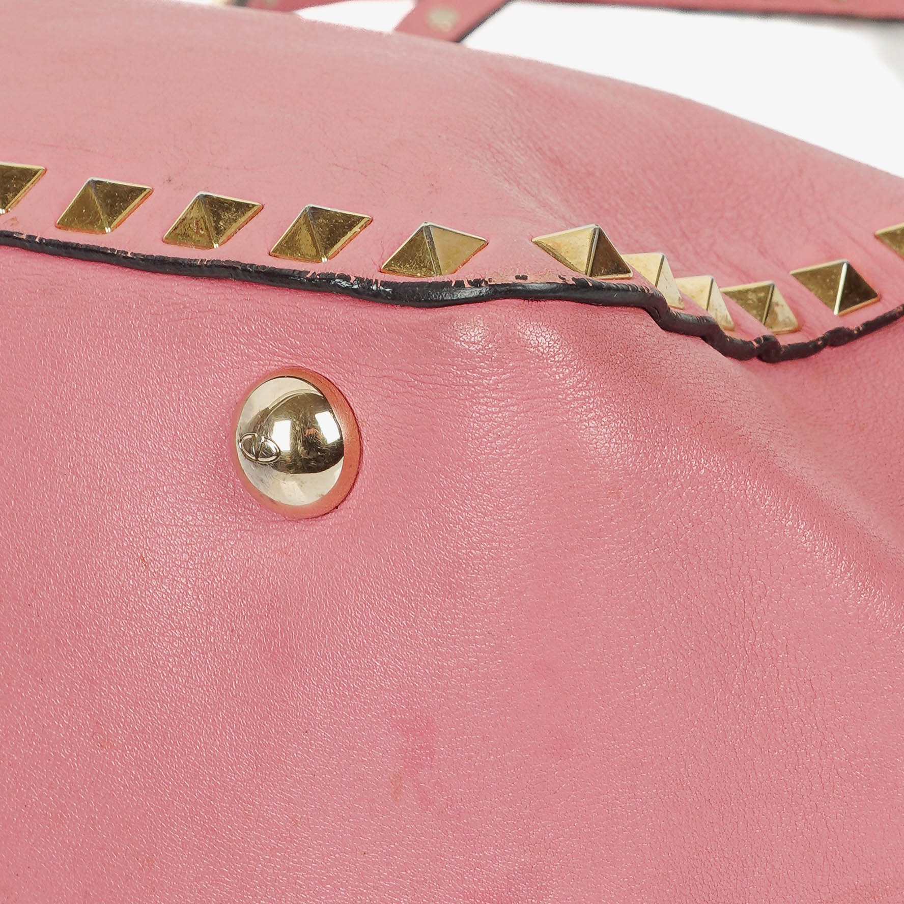 Valentino Garavani Rockstud Kleine Trapez Tote-Tasche aus pinkem Leder