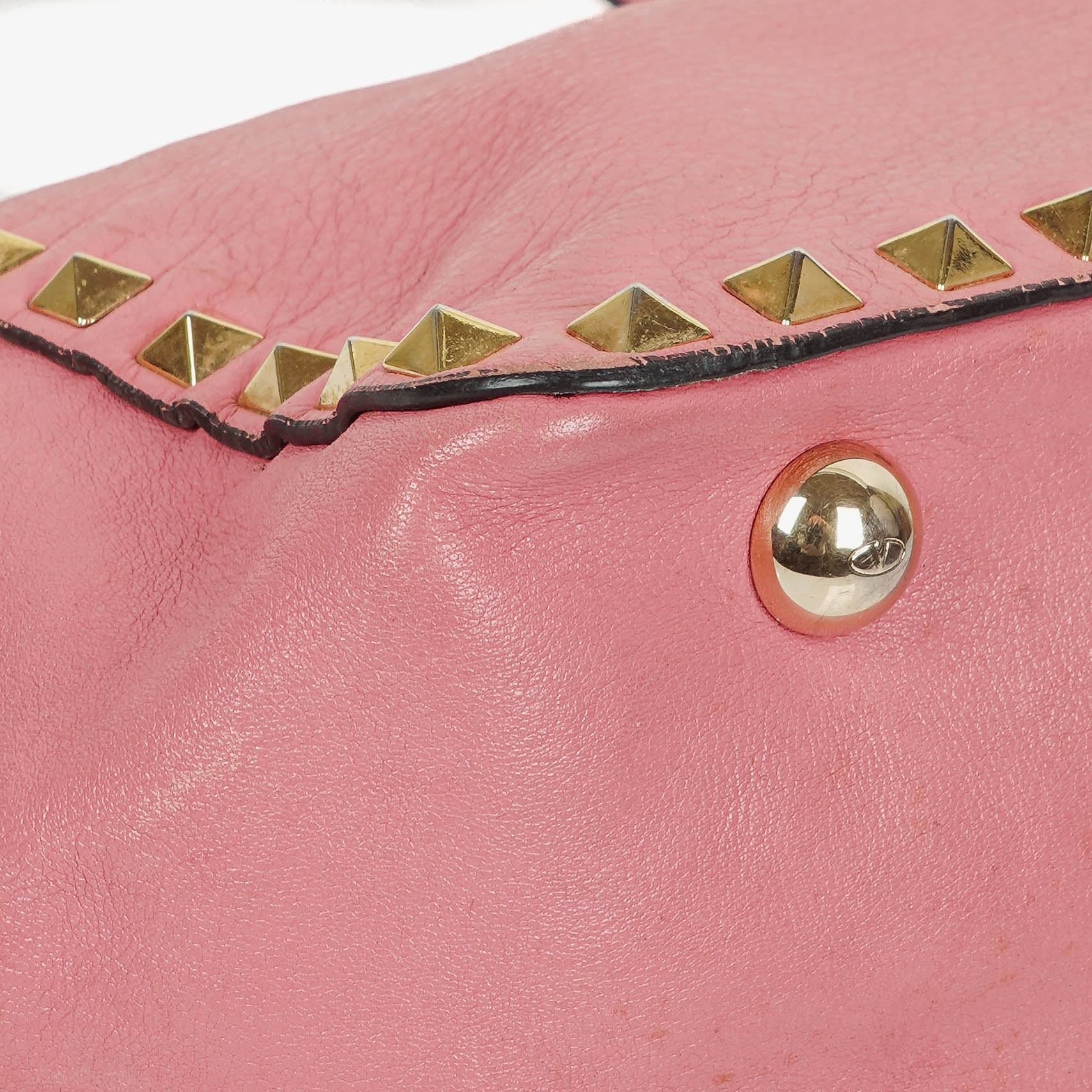 Valentino Garavani Rockstud Kleine Trapez Tote-Tasche aus pinkem Leder
