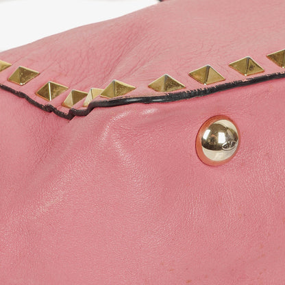 Valentino Garavani Rockstud Kleine Trapez Tote-Tasche aus pinkem Leder