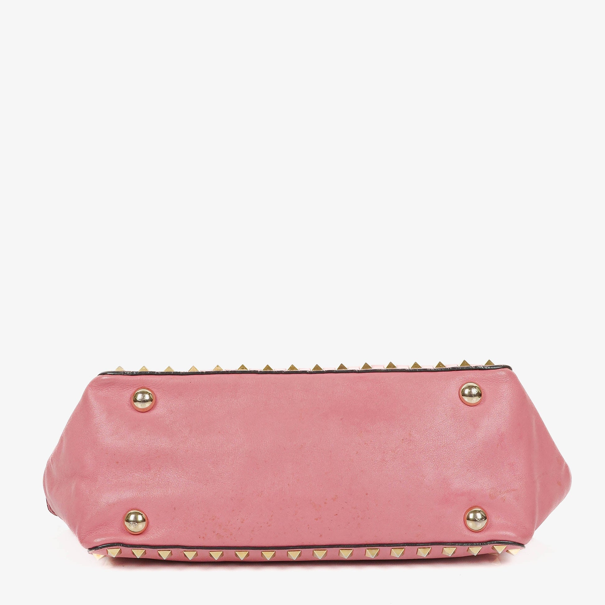Valentino Garavani Rockstud Kleine Trapez Tote-Tasche aus pinkem Leder
