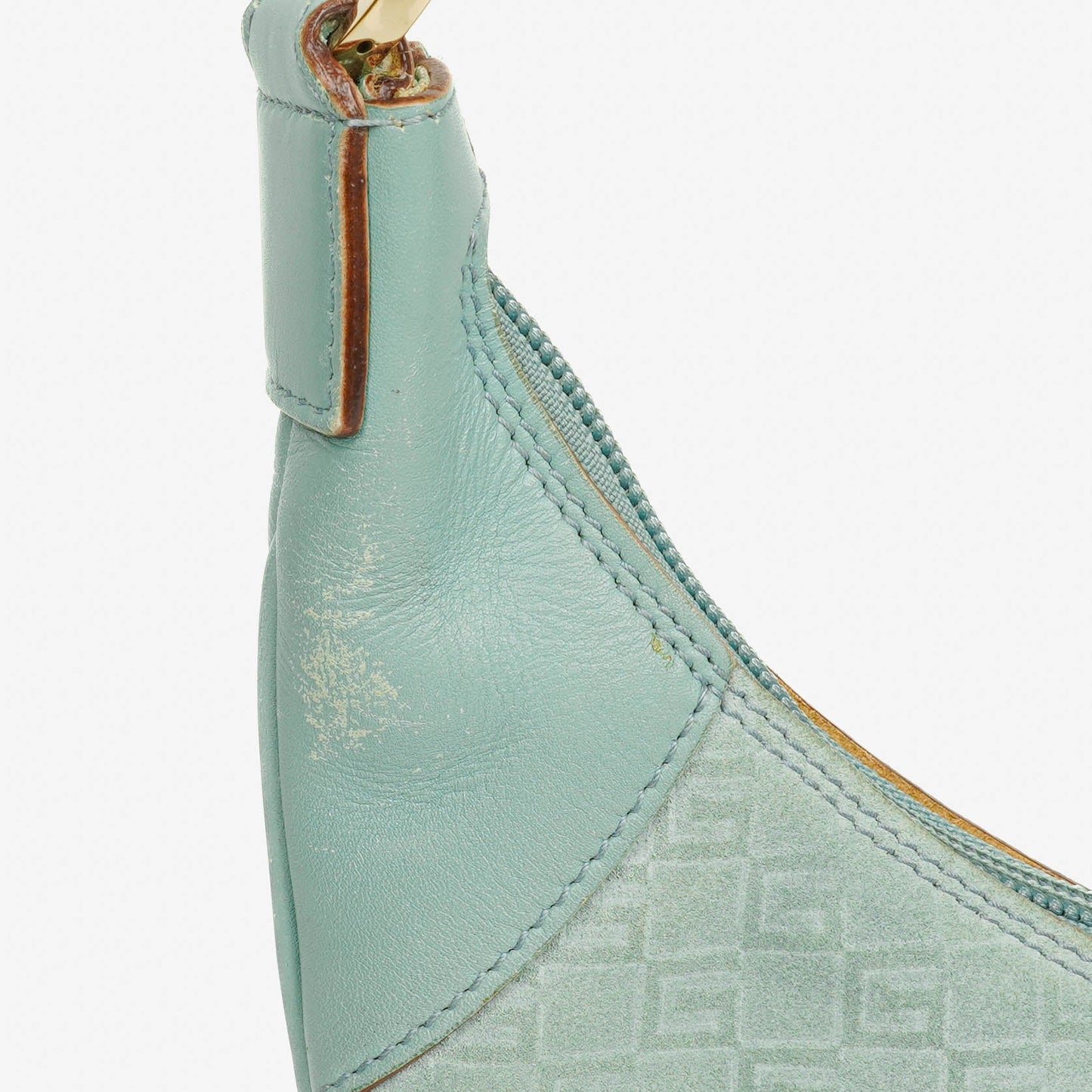 Gucci Handle Ring Hobo-Tasche aus Wildleder und Leder mit geflochtenem Griff