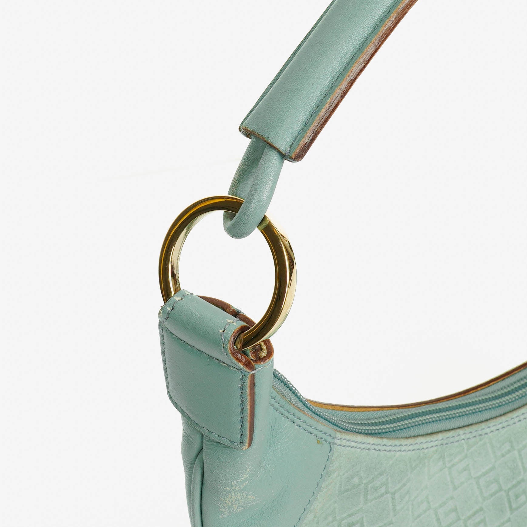Gucci Handle Ring Hobo-Tasche aus Wildleder und Leder mit geflochtenem Griff