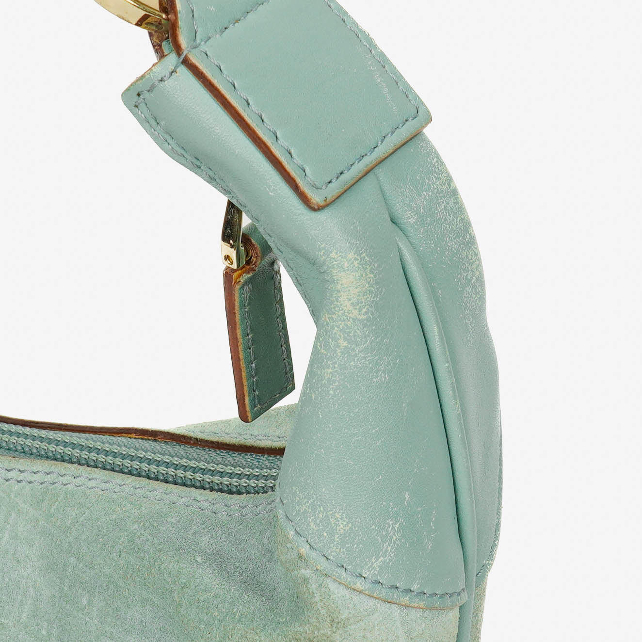 Gucci Handle Ring Hobo-Tasche aus Wildleder und Leder mit geflochtenem Griff