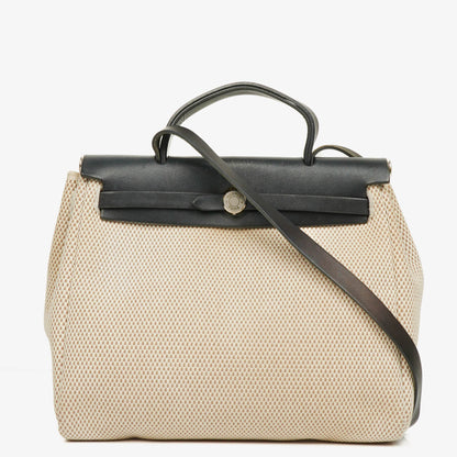 Hermès Herbag PM 2-in-1 Tasche aus Vache Hunter Criss Viking in Natur/Schwarz