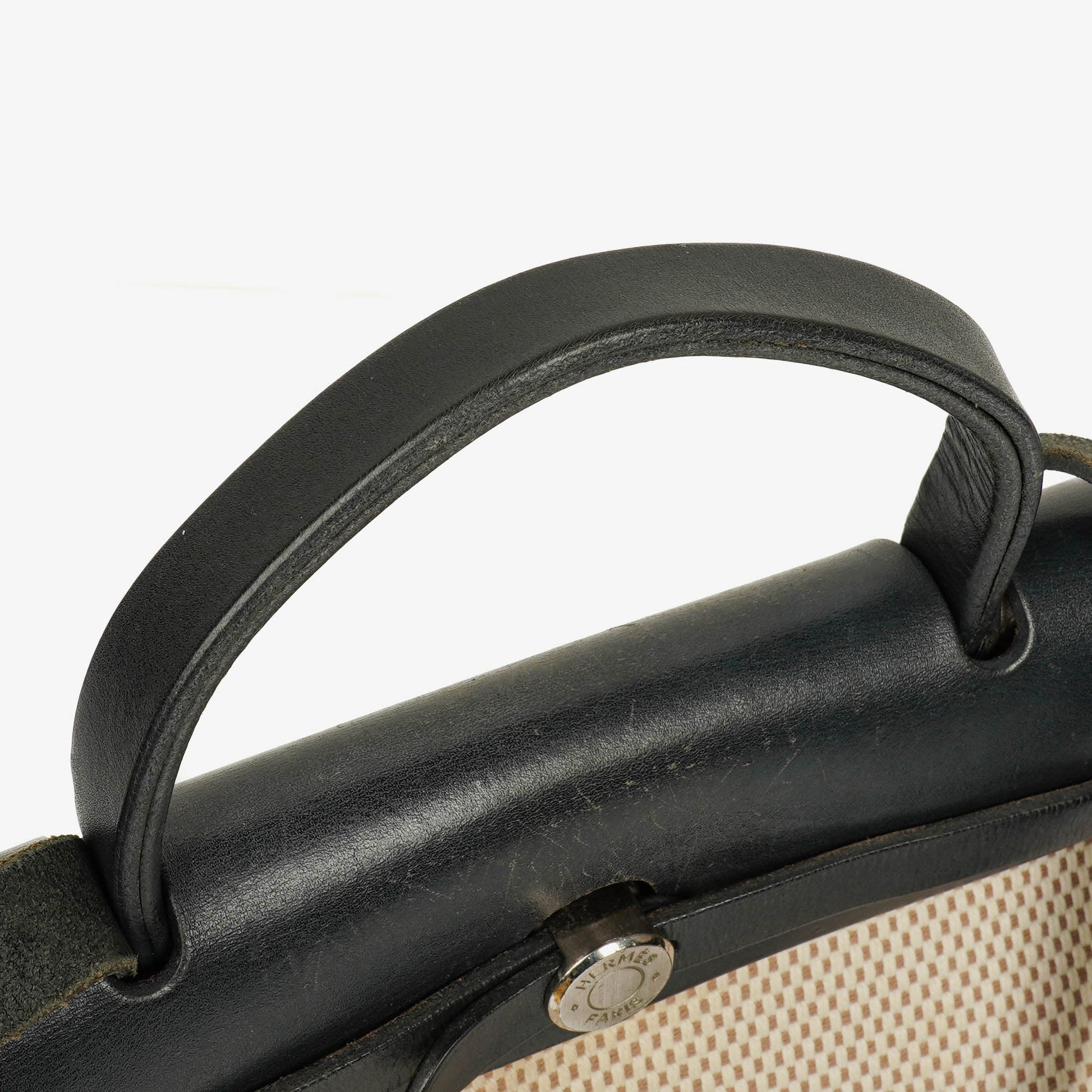 Hermès Herbag PM 2-in-1 Tasche aus Vache Hunter Criss Viking in Natur/Schwarz