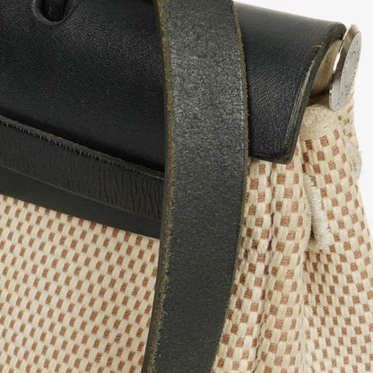 Hermès Herbag PM 2-in-1 Tasche aus Vache Hunter Criss Viking in Natur/Schwarz