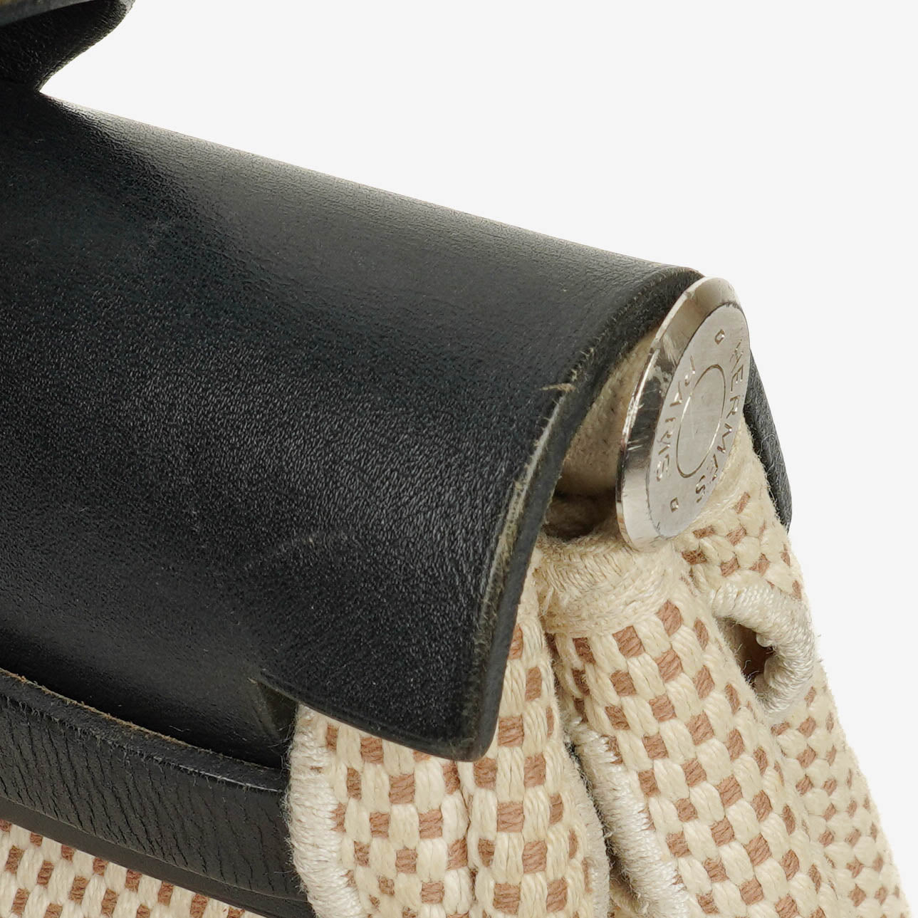 Hermès Herbag PM 2-in-1 Tasche aus Vache Hunter Criss Viking in Natur/Schwarz