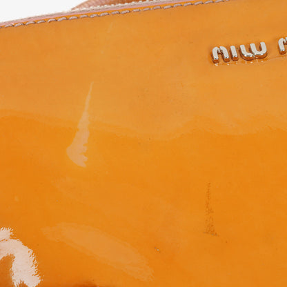 Miu Miu Schleifen-Satchel-Tasche aus Lackleder