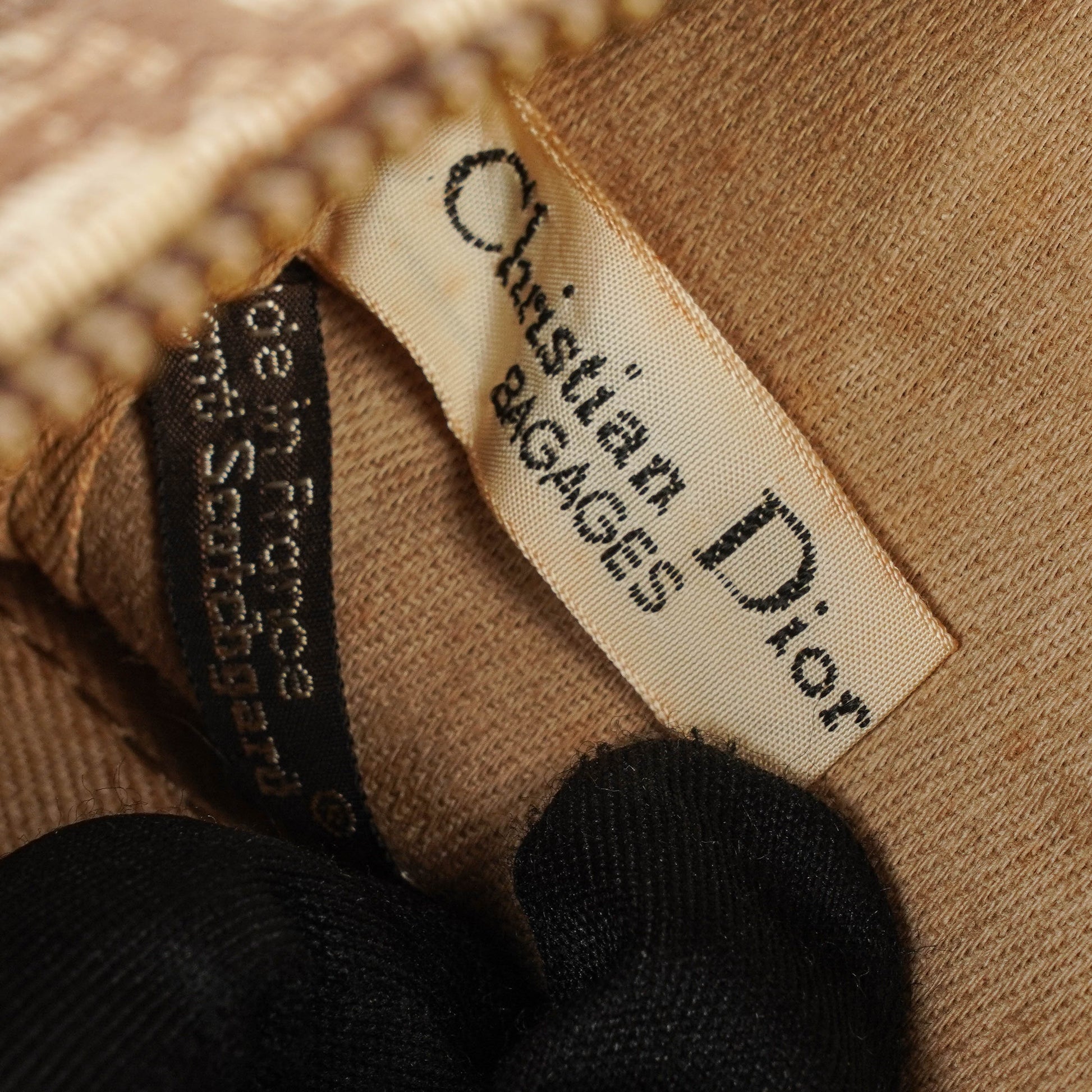 Christian Dior Trotter Vintage Boston Tasche in Beige