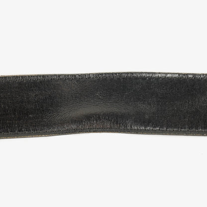 Hermès 30 mm H-Gürtel aus schwarzem Boxleder mit goldfarbener Hardware