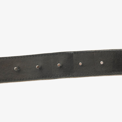 Hermès 30 mm H-Gürtel aus schwarzem Boxleder mit goldfarbener Hardware