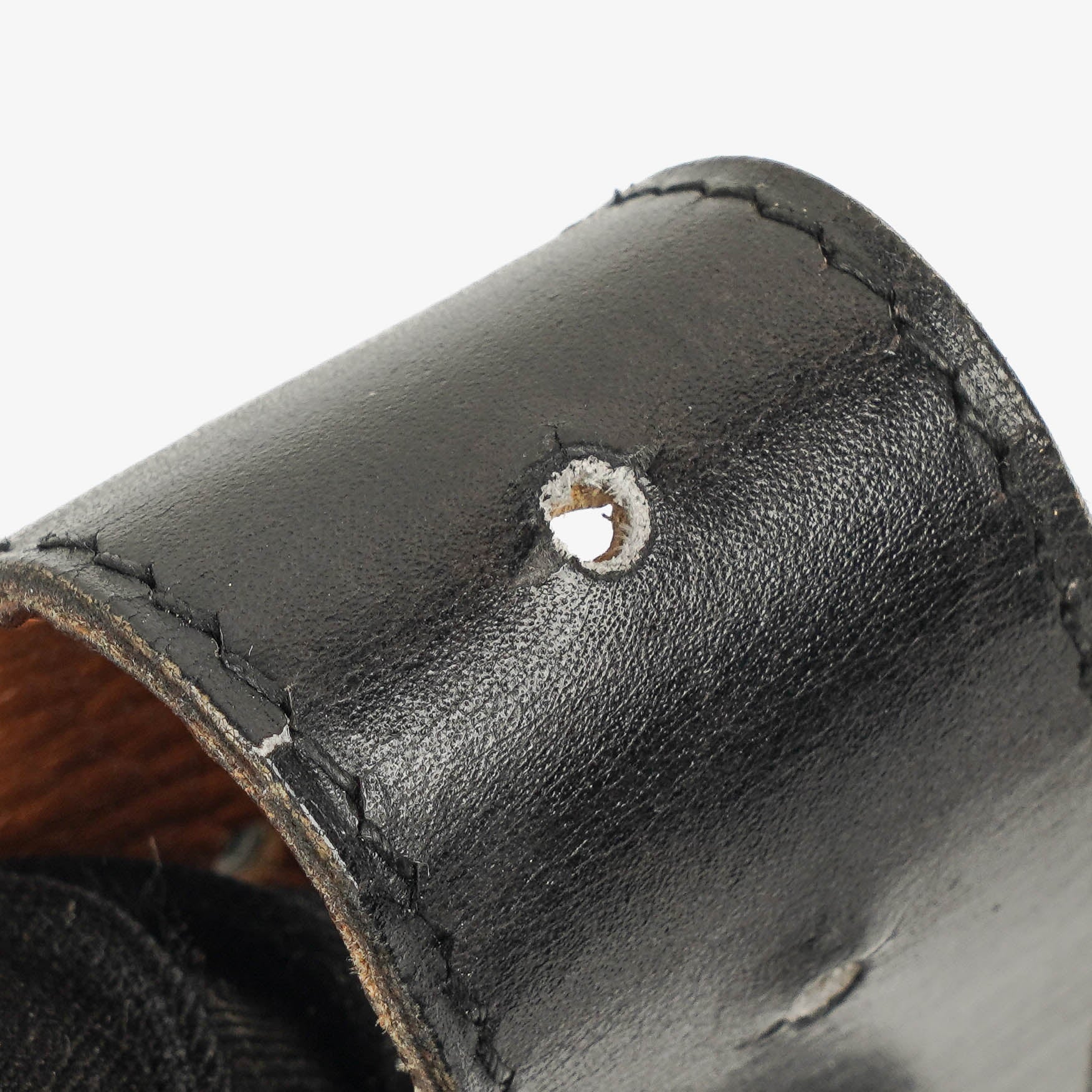 Hermès 30 mm H-Gürtel aus schwarzem Boxleder mit goldfarbener Hardware