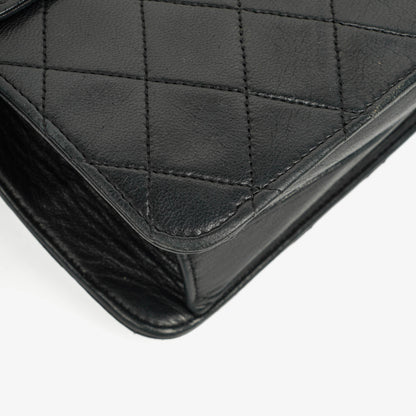 Chanel Classic Single Flap Tasche aus gestepptem Lammleder mit 24K vergoldeter Hardware