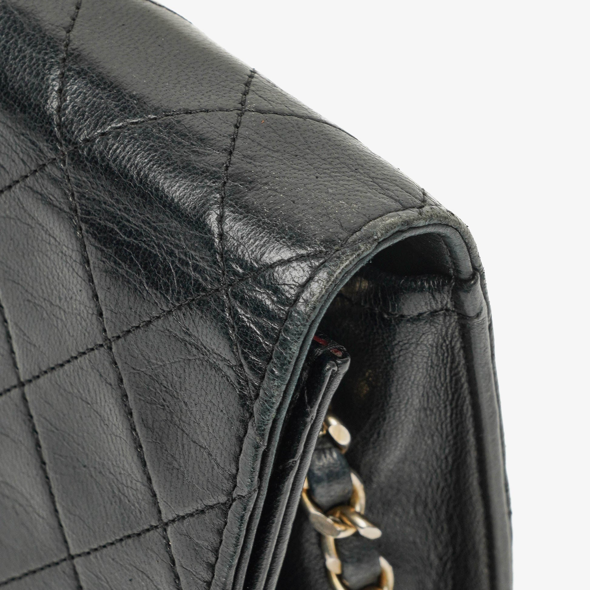 Chanel Classic Single Flap Tasche aus gestepptem Lammleder mit 24K vergoldeter Hardware