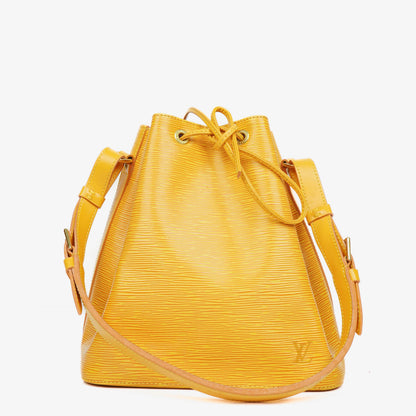 Louis Vuitton Petit Noe Schultertasche aus gelbem Epi Leder