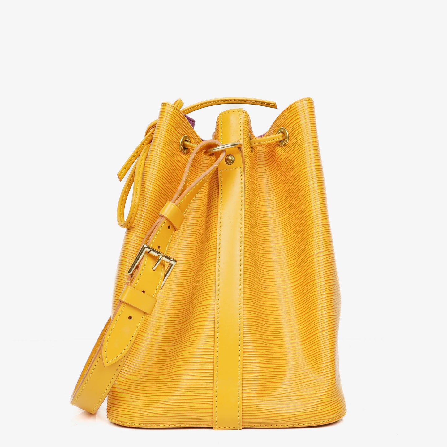 Louis Vuitton Petit Noe Schultertasche aus gelbem Epi Leder