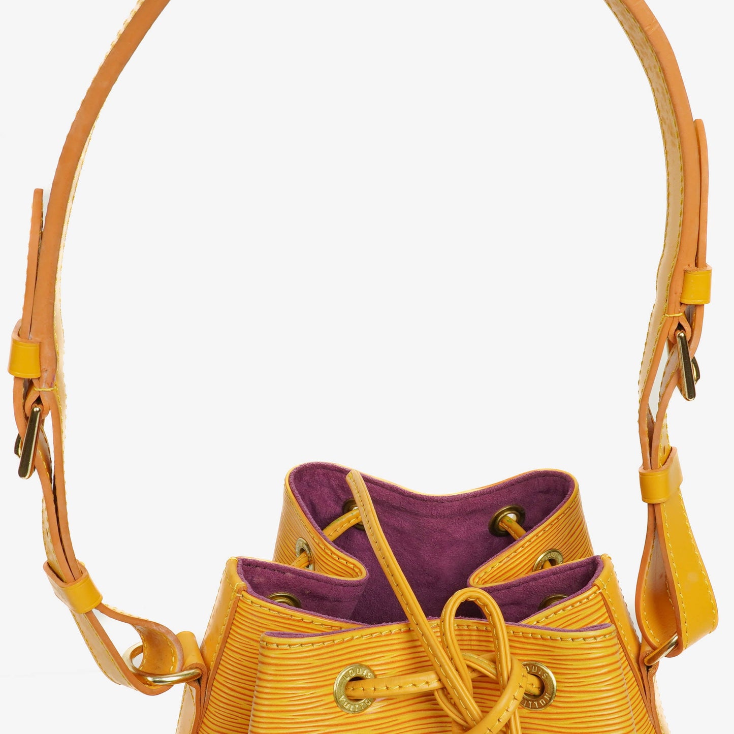 Louis Vuitton Petit Noe Schultertasche aus gelbem Epi Leder