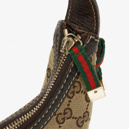 Gucci Small Princy Schultertasche aus Monogram GG Canvas in Beige und Ebony