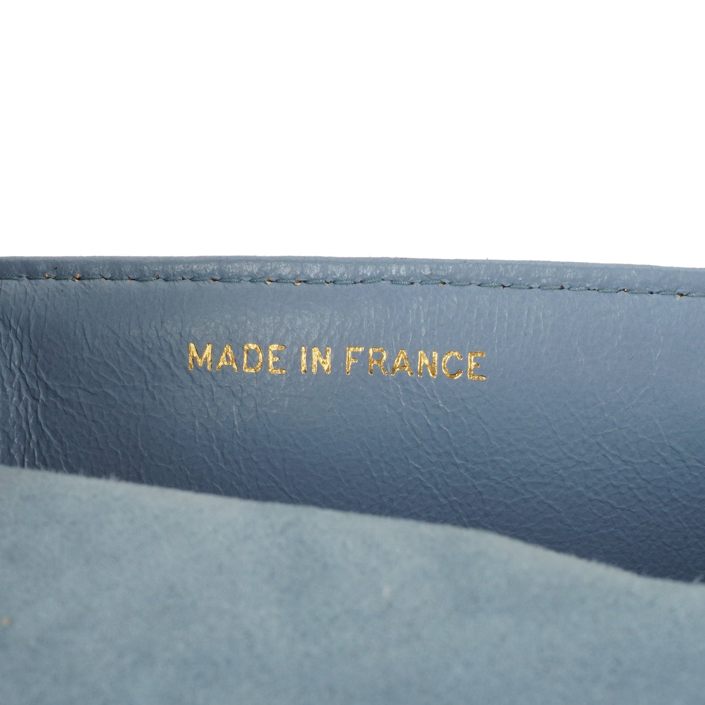 Chanel Small CC Flap Crossbody Tasche aus hellblauem gestepptem Wildleder