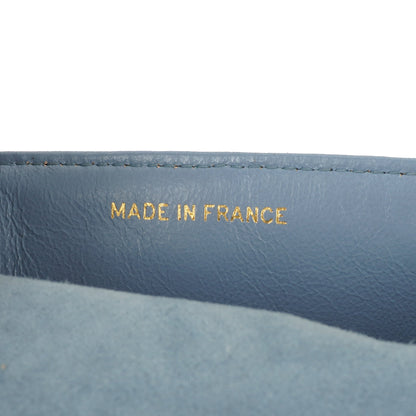 Chanel Small CC Flap Crossbody Tasche aus hellblauem gestepptem Wildleder