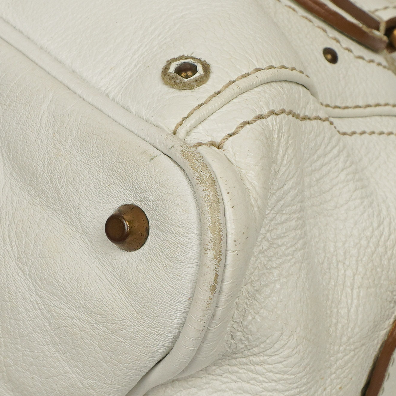Chloe Paddington Satchel Bag in Weiß