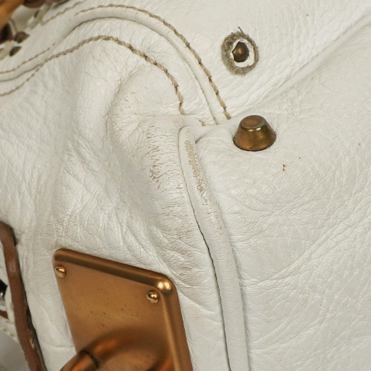 Chloe Paddington Satchel Bag in Weiß