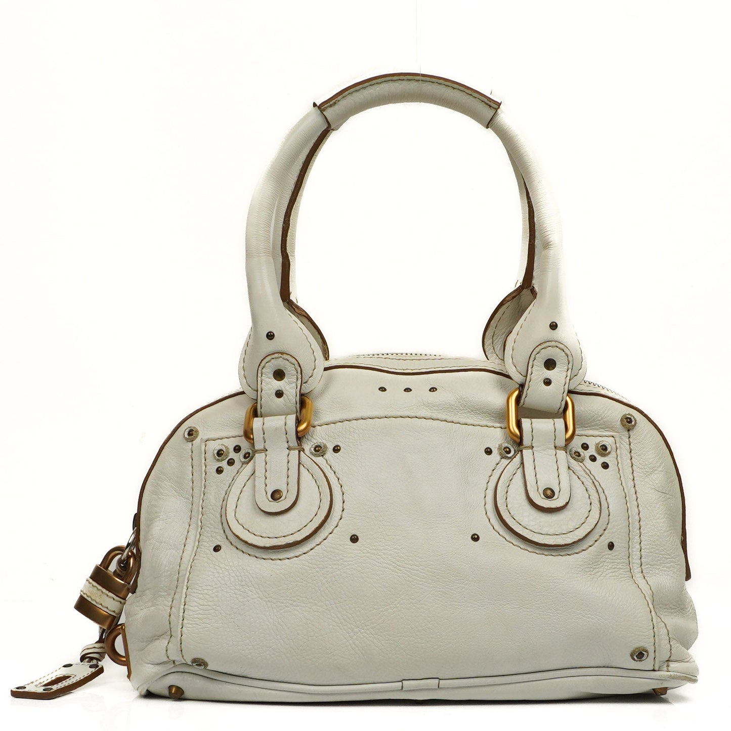 Chloe Paddington Satchel Bag in Weiß
