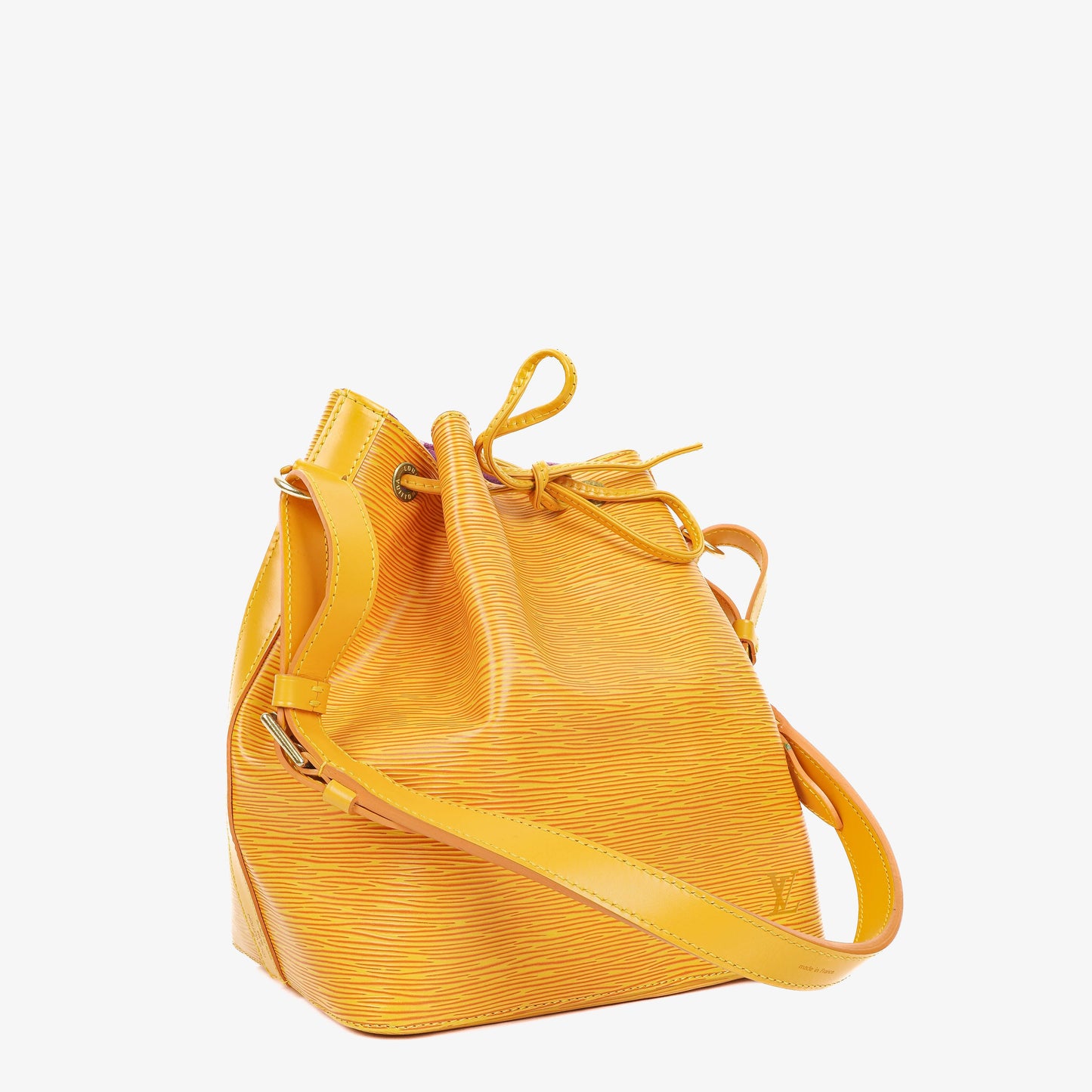 Louis Vuitton Petit Noe Schultertasche aus gelbem Epi-Leder