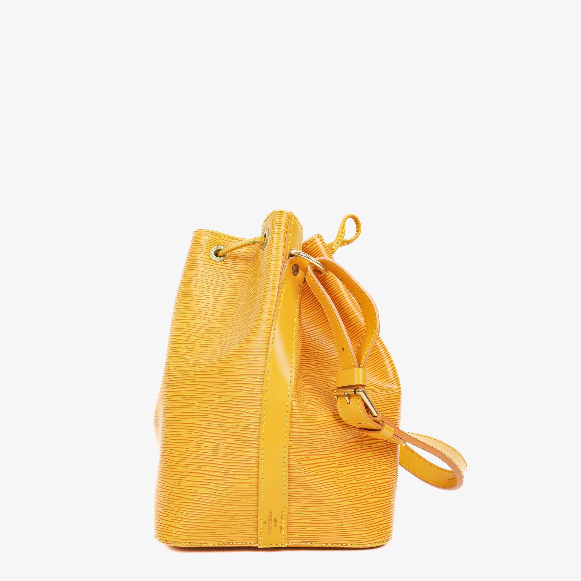 Louis Vuitton Petit Noe Schultertasche aus gelbem Epi-Leder