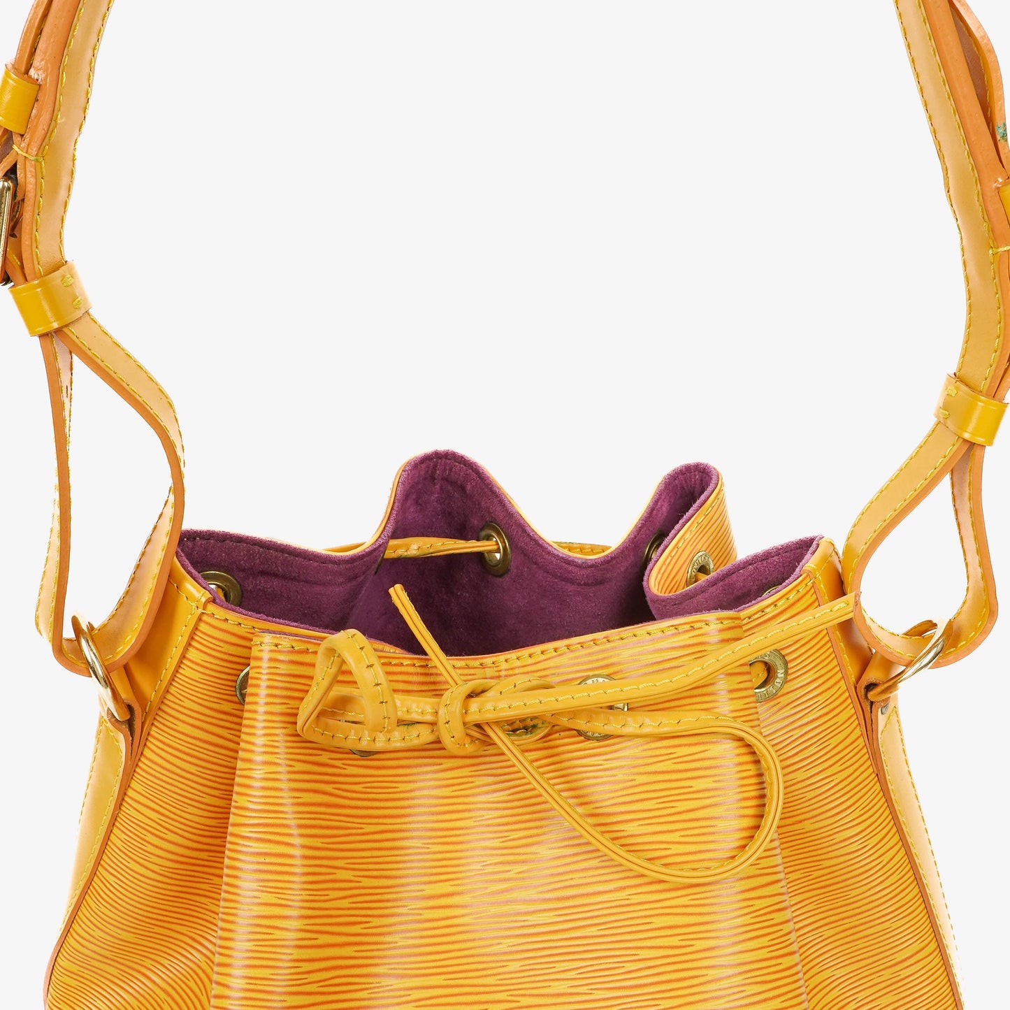 Louis Vuitton Petit Noe Schultertasche aus gelbem Epi-Leder