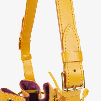 Louis Vuitton Petit Noe Schultertasche aus gelbem Epi-Leder