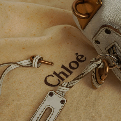 Chloe Paddington Satchel Bag in Weiß