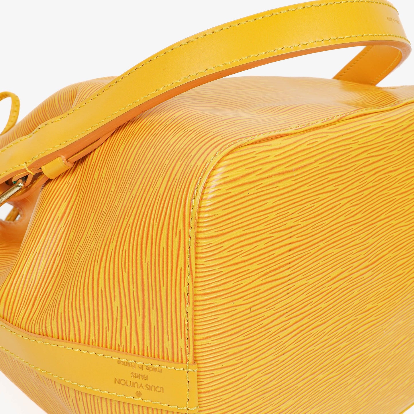 Louis Vuitton Petit Noe Schultertasche aus gelbem Epi-Leder