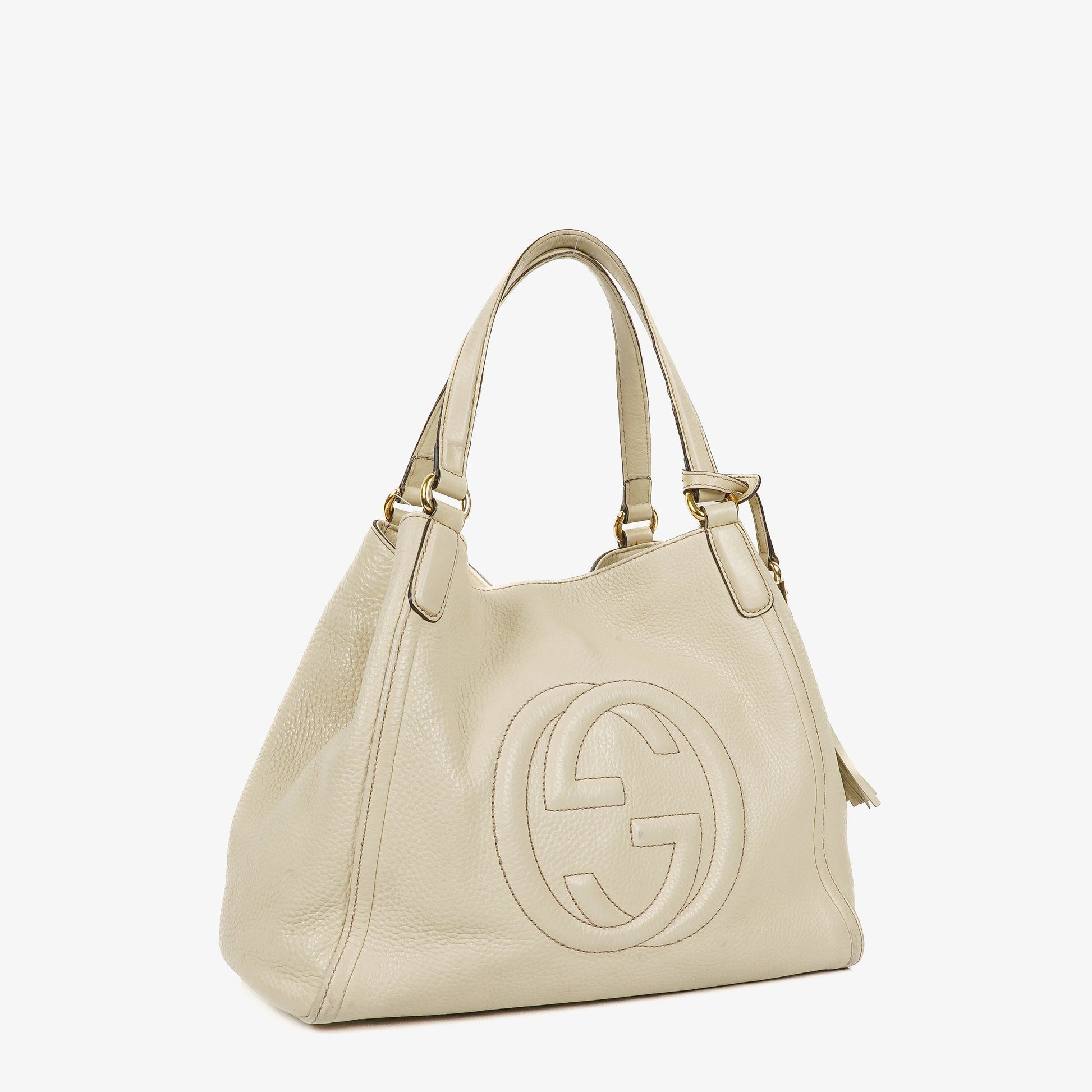 Gucci Soho Tote Bag aus neutralem Leder