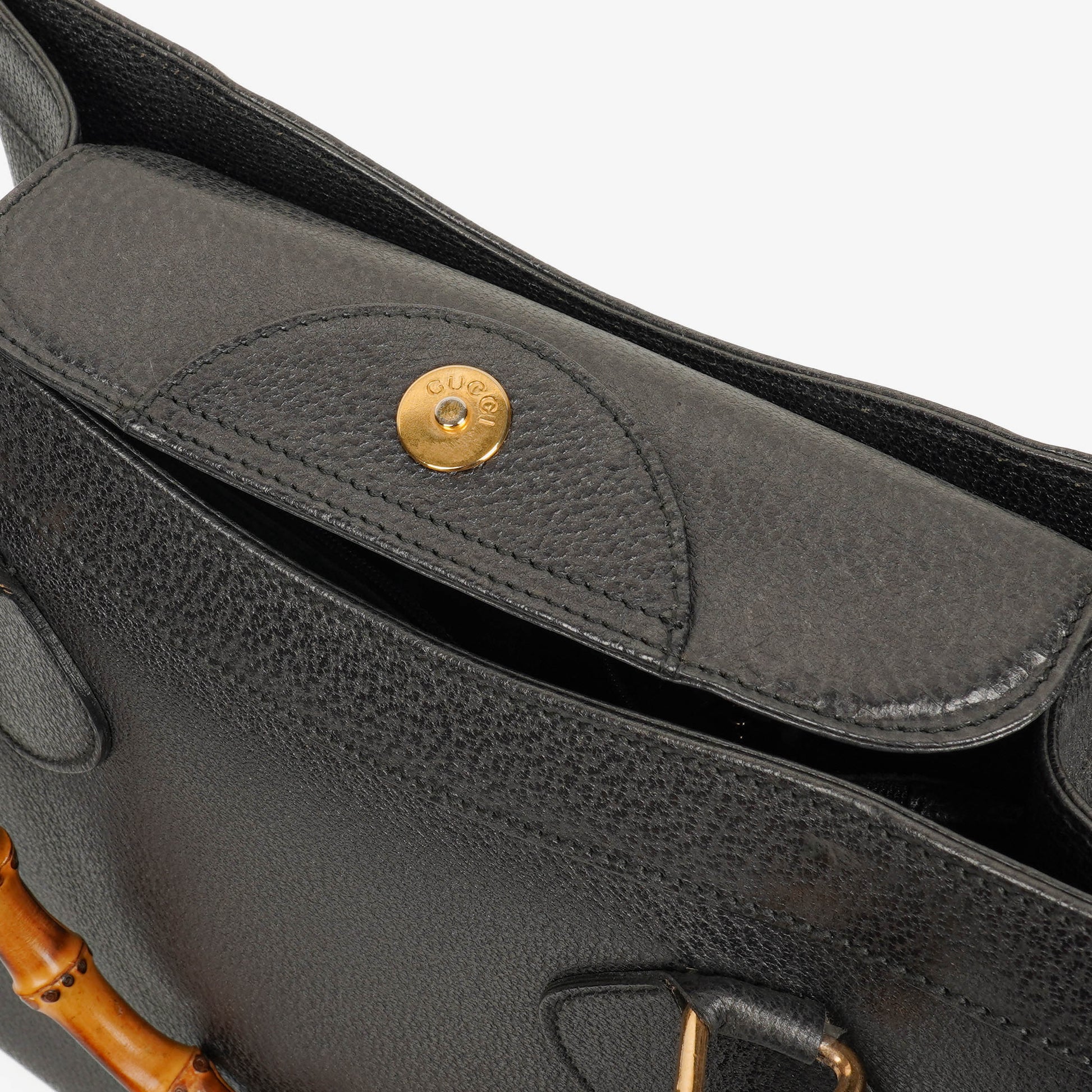 Gucci Vintage Diana Tote aus Leder mit Bambus