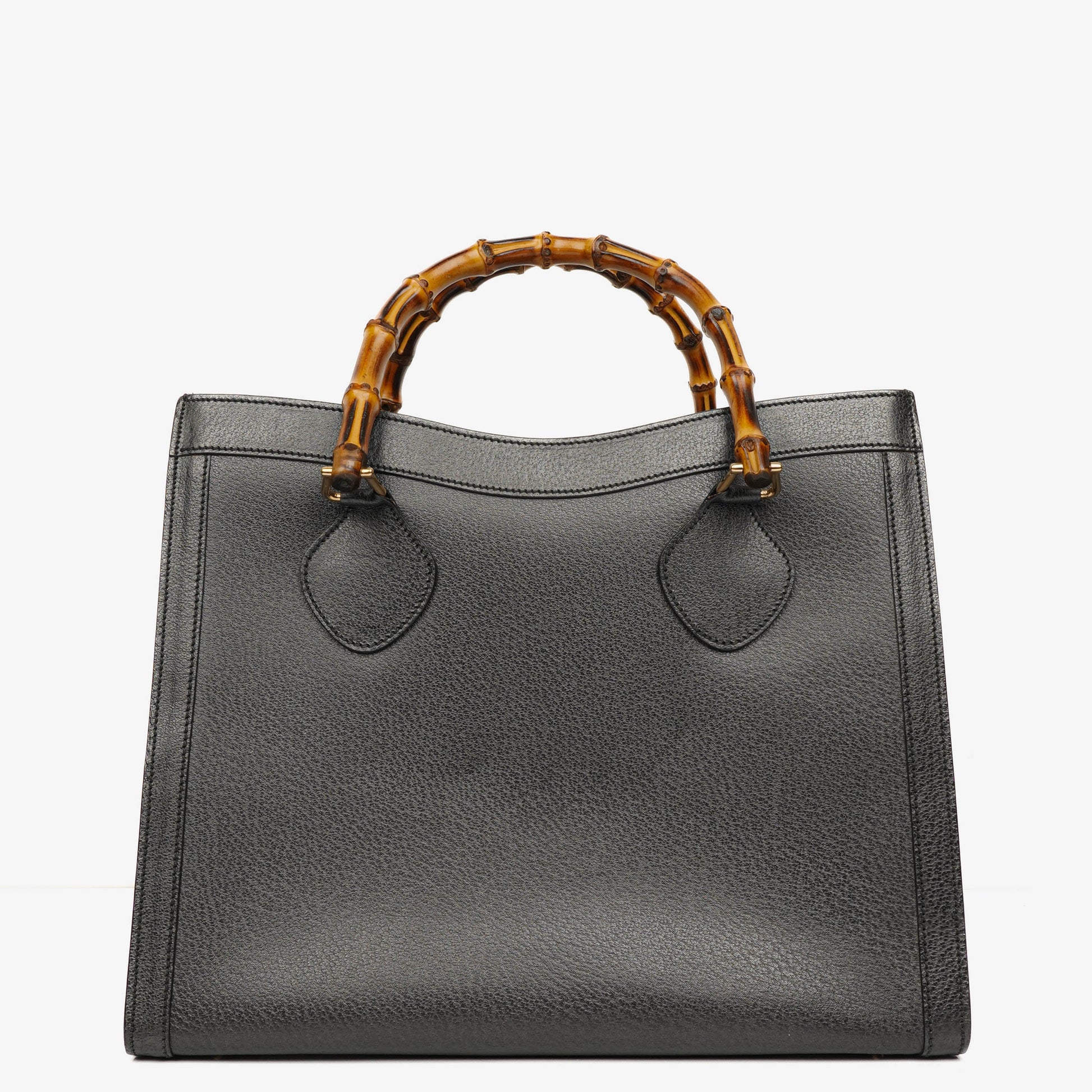 Gucci Vintage Diana Tote aus Leder mit Bambus