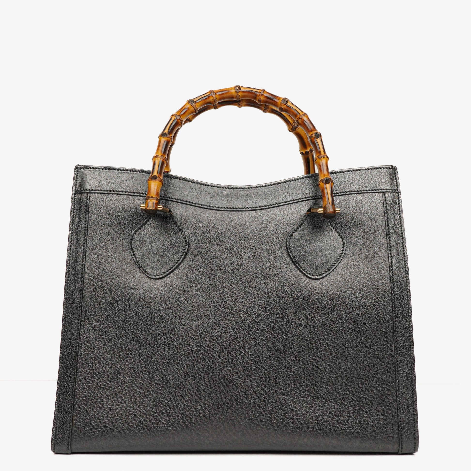 Gucci Vintage Diana Tote aus Leder mit Bambus