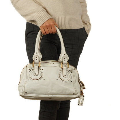 Chloe Paddington Satchel Bag in Weiß