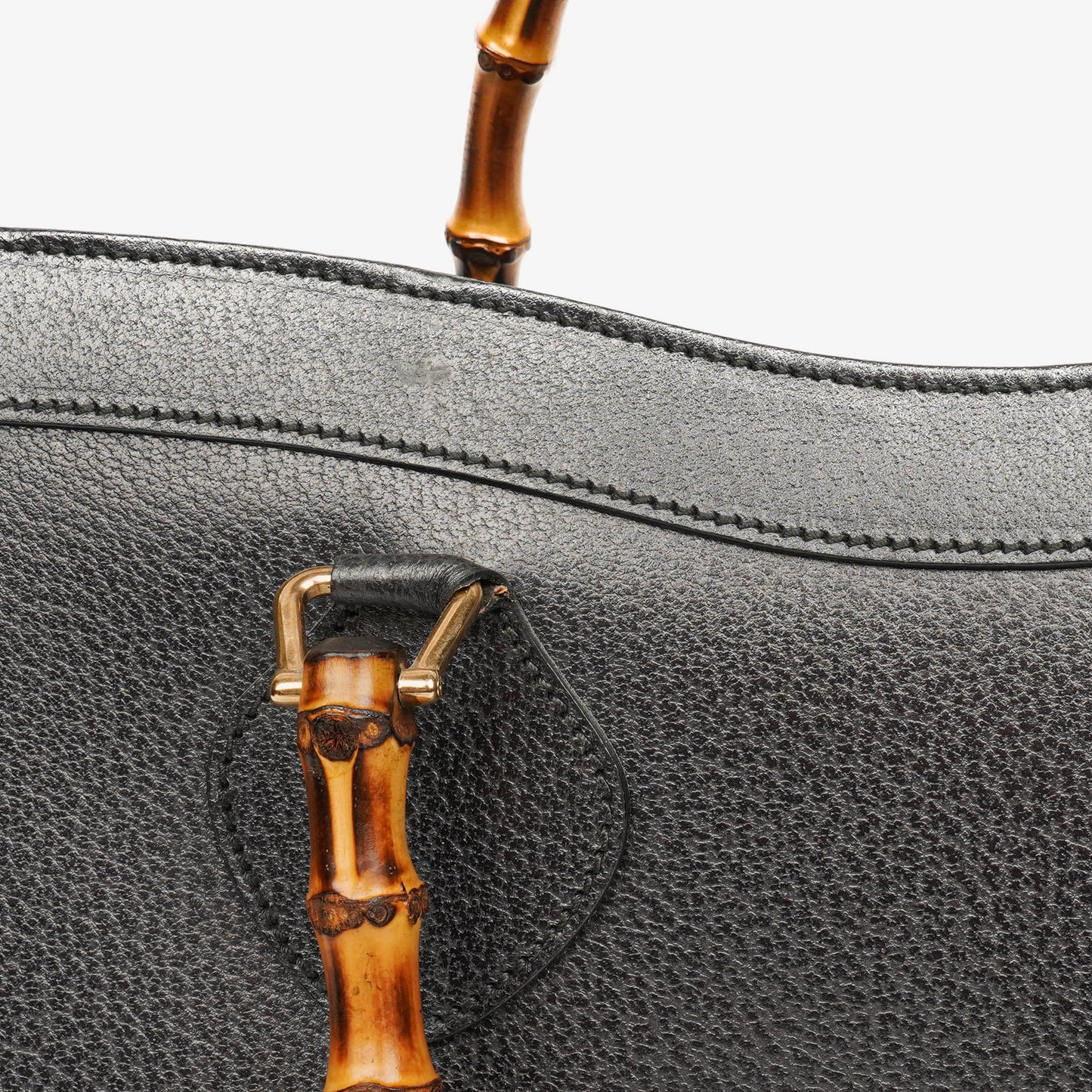Gucci Vintage Diana Tote aus Leder mit Bambus