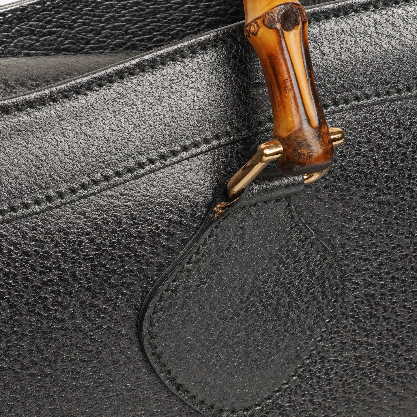 Gucci Vintage Diana Tote aus Leder mit Bambus