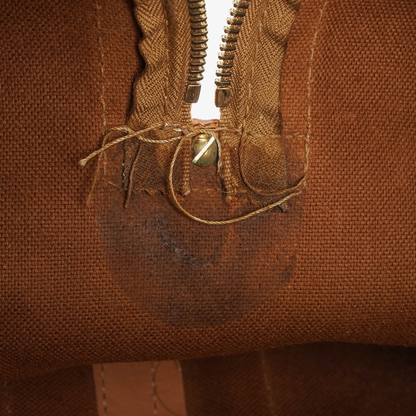 Celine Vintage Macadam Triomphe Reisetasche in Braun