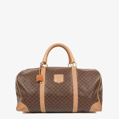 Celine Vintage Macadam Triomphe Reisetasche in Braun