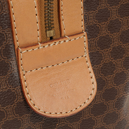 Celine Vintage Macadam Triomphe Reisetasche in Braun