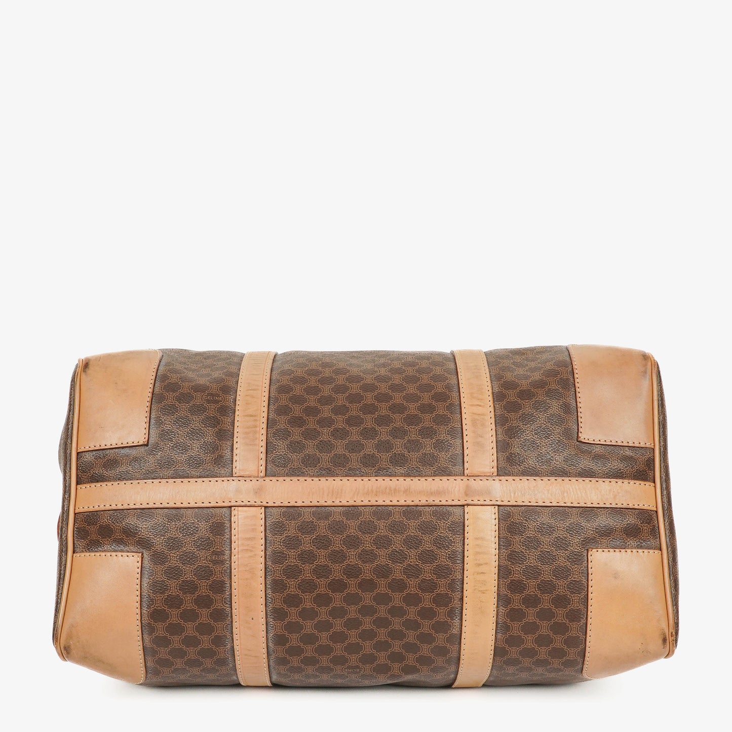 Celine Vintage Macadam Triomphe Reisetasche in Braun