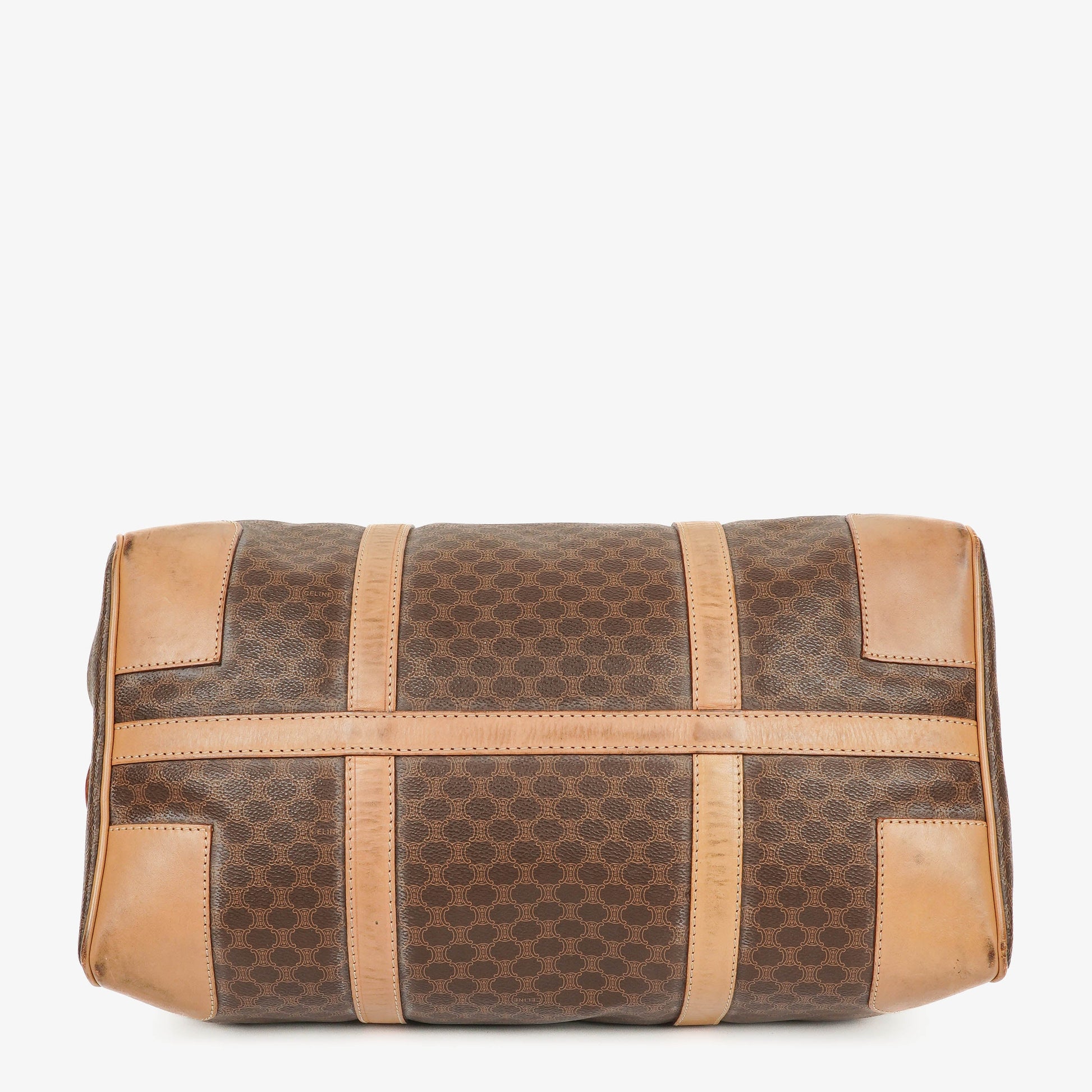 Celine Vintage Macadam Triomphe Reisetasche in Braun