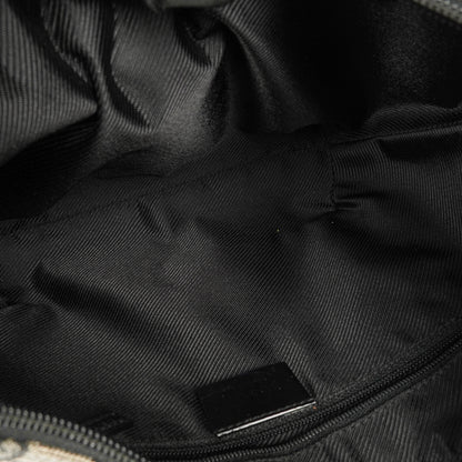 Gucci Hobo Bag aus schwarzem Lackleder mit geflochtenem Henkel und Ring