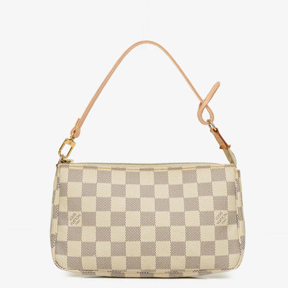 Louis Vuitton Pochette Accessoires Clutch aus Damier Azur Canvas